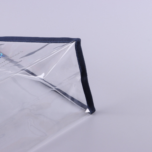 Laser PVC tote sewn plastic cosmetics shopping bags