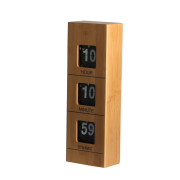 Dynamic Natural Bamboo Flip Clock