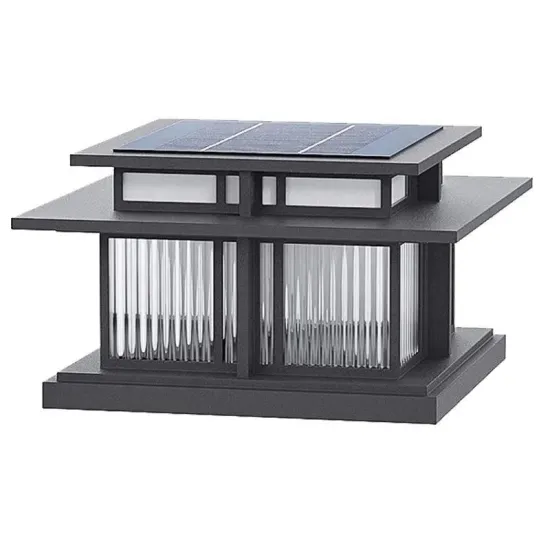 IP54 Waterproof LED Solar Pillar Light for Outdoor Garden and Courtyard