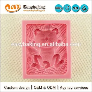 Custom fondant cake decorating cat silicone molds for chocolate candy soap