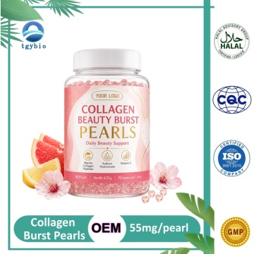 Supplément liquide de Softgels de noyau de perles d'éclatement de beauté de collagène d'OEM