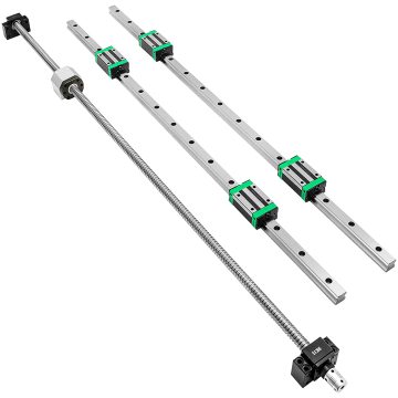2Pcs HGR20-900mm Linear Guide Rail with RM1605-900mm Ballscrew Kit for DIY CNC Routers
