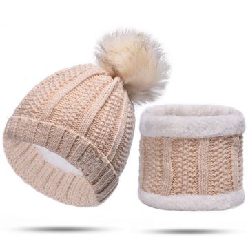 Winter Fashion Hat and Scarf Set for Women and Girls