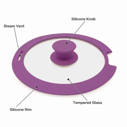 22cm Silicone Cookware Parts - Glass Silicone Pot Cover Lid