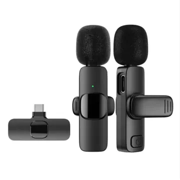 100pc Dual K9 2.4ghz Mini Lavalier Lapel Clip-On USB & Mic Wireless Microphone for Mobile/Android/iOS/iPad