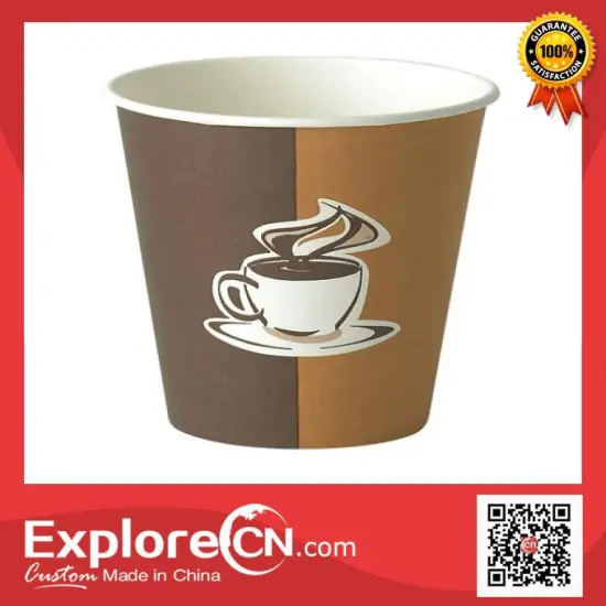 Customized 250ml disposable coffee paper cup