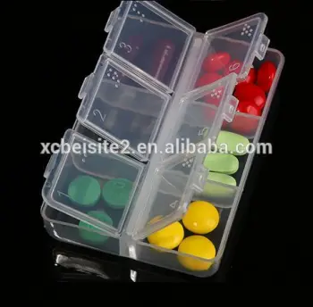 cy275 Mini Portable Clear Empty Braille 6 Cells Pill Medicine Drug Storage Case Box