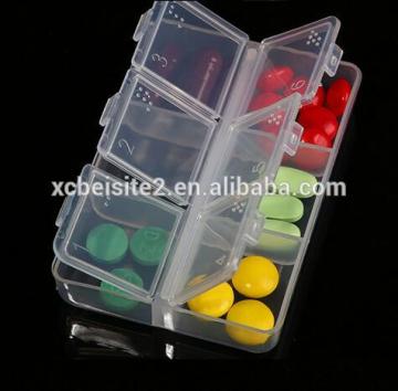 cy275 Mini Portable Clear Empty Braille 6 Cells Pill Medicine Drug Storage Case Box