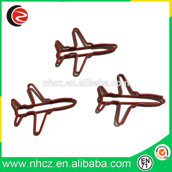 Plastic Coated Airplane Paper Clip