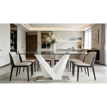 Mesa de jantar moderna 180x100cm para 6-8 pessoas