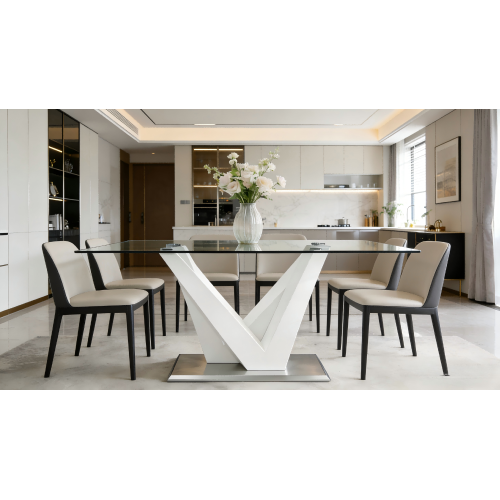 Mesa de jantar moderna 180x100cm para 6-8 pessoas