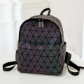 Laser Geometric Cut Luminous Women Bag Big Kapasiti Perjalanan Sekolah Beg untuk Girls Teenage