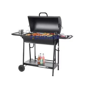 Carbon Steel Large Trolley Garden Party Backyard Barbecue Stove Smoker BBQ Charcoal Grill for BBQ Outdoor