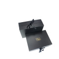 Gold Logo Large Black Clothes Box Magnetic Lid