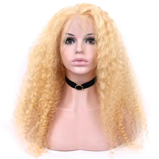 #613 Blonde Deep Wave Wigs  Remy Brazilian Human Hair Lace Frontal Wigs Pre Plucked Honey Blonde  Lace Wigs With Baby Hair