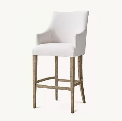 Ella Midcentury Design Wooden Frame Leather Bar & Counter Stool