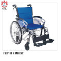 Kerusi roda rangka aluminium biru untuk yang lebih tua