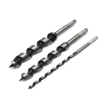 SUBORUI High Carbon Steel Single Flute Auger Drill Bit for Deep Wood Drilling (230mm Long, 10-20mm Diameter)