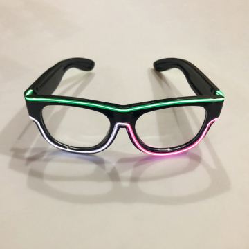 USB Rechargeable LED Light Glasses with El Wire Neon Lighting for Party Decoration
