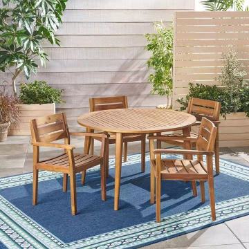 Best Price Waterproof Teak Wood Outdoor Dining Table