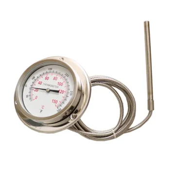 Industrial 4 Inch 0-60°C Gas Filled Remote Reading Capillary Thermometer: Precision Temperature Measurement Solution