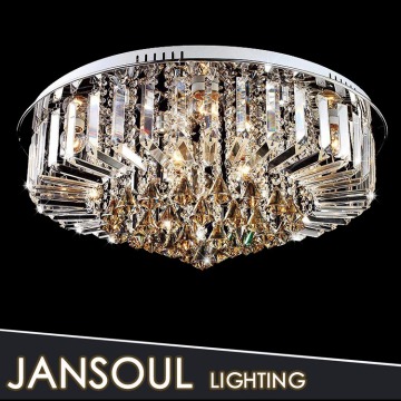 Modern Low Ceiling Crystal Chandelier Flat Lighting Fixture from China Supplier