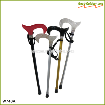 W740A New Fashion Acrylic Handle Silver Pearl Diamond Rhinestones Adjustable Walking Cane