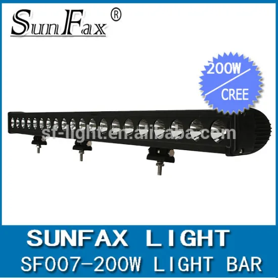 SUNFAX Waterproof 10-30V 19200lm 37" 200W single row Row LED off road light bar for Car, UTV, Offroad, Jeep, Truck, SUV, 4WD