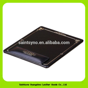 Promotion Handmade PU Leather Mouse Pad With Wrist Cushion 16028