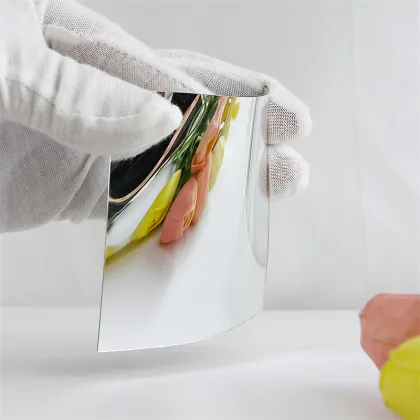 0.25 - 1 mm 915x1830 PETG Mirror Sheet UV Blocking One-Way Mirror Film for Building/Home Windows