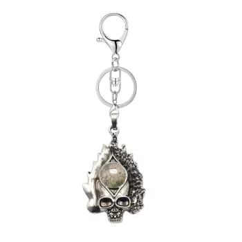 Vintage Silver Crystals and Natural Aquatic Agate Gemstone Keychains: Stylish Accessories for Women, Men, and Girls