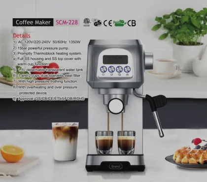 SCM Espresso Makers: SCM-218A1, SCM-218A2, and SCM-228