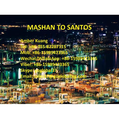 Shantou Mashan Sea Freight to Brazil Santos