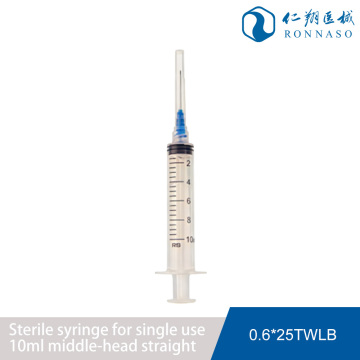 Steril 10ml Düz Uçlu Luer Slip Şırınga