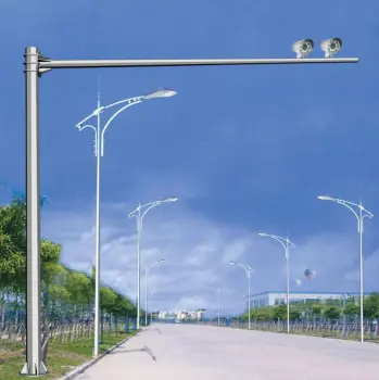 7, 6, and 8 Meter Steel Road Traffic Signal and Camera Monitoring Poles