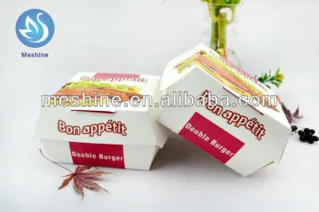 2013 wholesaler distrubitor cheapest custom take away paper burger box