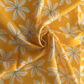 Senaste lager Lot Viscose Tryckt Enkelt blommigt Poplin Rayon -tyg