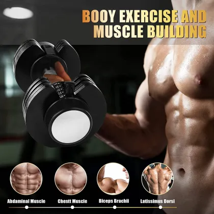 OEM Gym Fitness Equipment: Adjustable Dumbbells - 25LB Strength Training Weights