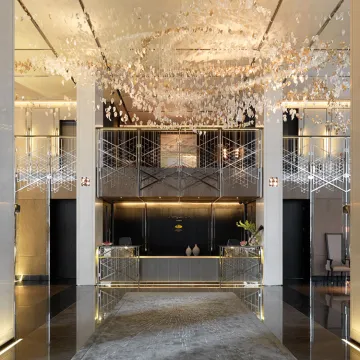 Custom luxurious banquet lobby gold modern hotel chandelier
