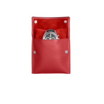 Pu Leather Single Watch Pouch With Cushion Pillow