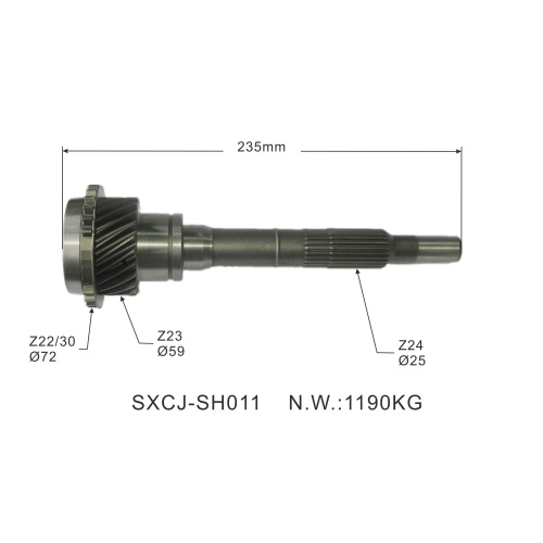 OEM Customized Manual Auto Parts Gear Shaft MSG5E-1701030 FOR ISUZU TFR54
