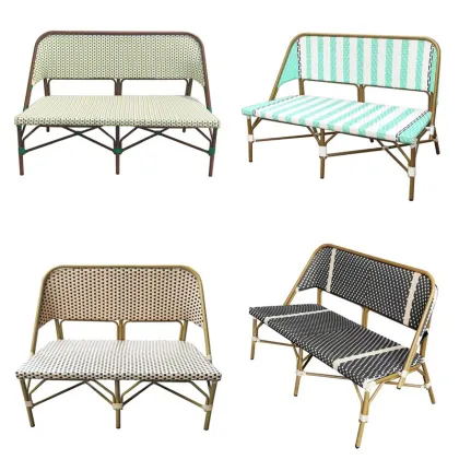 High-Quality Rattan Patio Furniture: Minimalist Outdoor Leisure Chairs and Benches for Sale