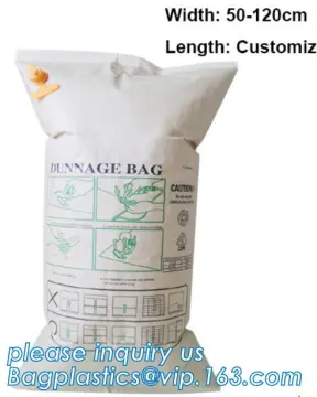 Air pillow dunnage bag for container, container pillow gap air dunnage inflatable bag for transportation