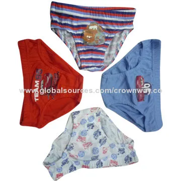 Boys briefs with team 95 lighting McQueen printing