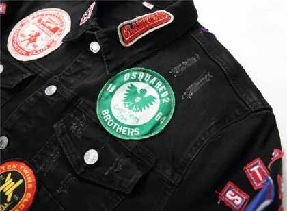 Characteristic Men's Denim Jacket with Patch