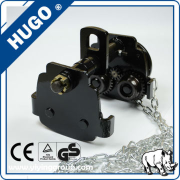 3T hand lift trolley for electric chain hoist /manual trolley beam trolley