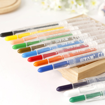 12 Color Twist Up Plastic Crayon Set - Hot Selling Kids Crayons