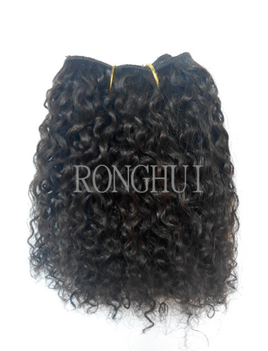 Tangle free brown 2 pieces per pack color 2 brown bebe curl human hair mixed animal hair extension