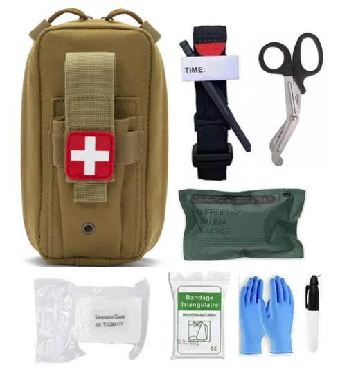 Combat Medical Emergency First Aid Kit: IFAK Molle Trauma Survival Bag