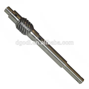 Steel stepper motor mini worm gear and long worm gear shafts